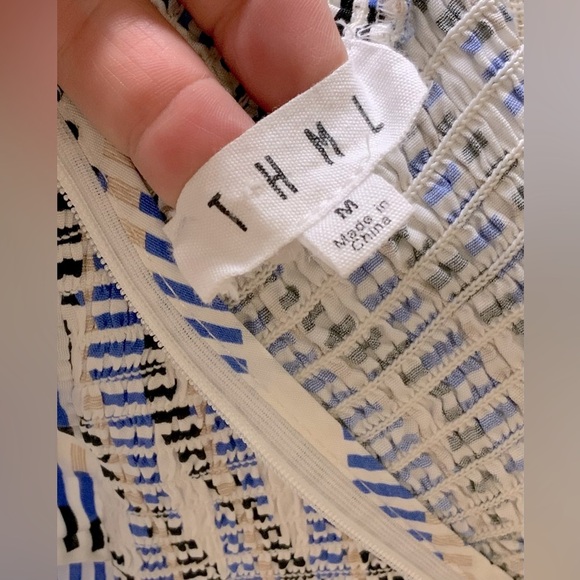 THML Blue and White Patterned Dress - Picture 7 of 12